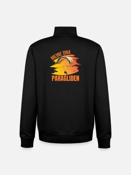Meine DNA - Paragliden - Unisex Organic Zip Sweatshirt von Stanley/Stella - Schwarz