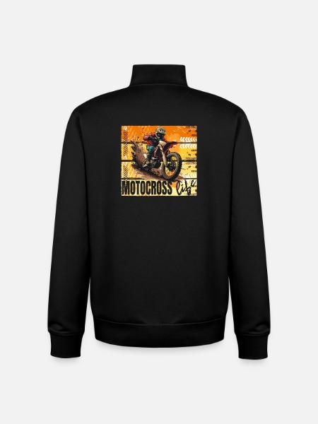 Motocross Life - Unisex Organic Zip Sweatshirt von Stanley/Stella - Schwarz
