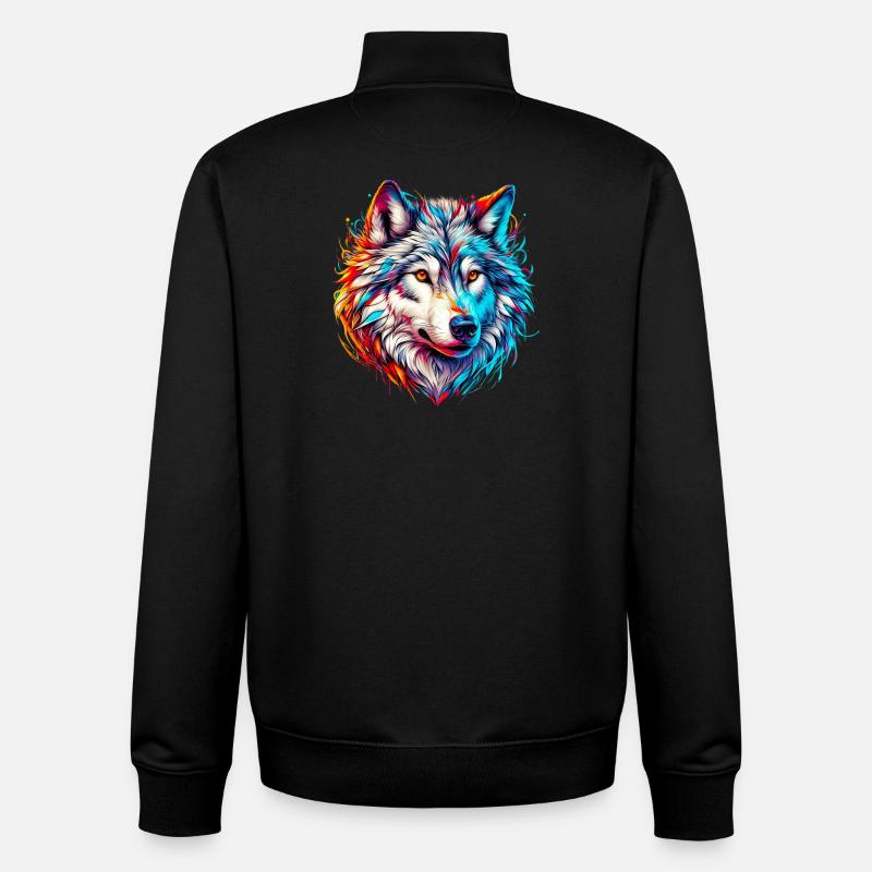 Wolf - Unisex Organic Zip Sweatshirt von Stanley/Stella - Schwarz