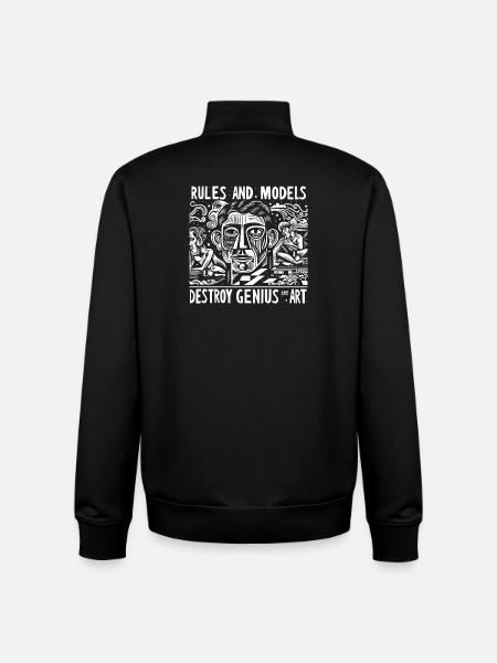 Rules and patterns in art - Unisex Organic Zip Sweatshirt by Stanley/Stella - black