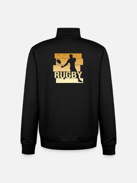 Rugby - Unisex Organic Zip Sweatshirt von Stanley/Stella - Schwarz