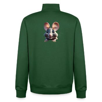 Verspielter Mausjubel - Unisex Organic Zip Sweatshirt von Stanley/Stella - Flaschengrün - Hinten - AI Model Male 185 dark (185cm)
