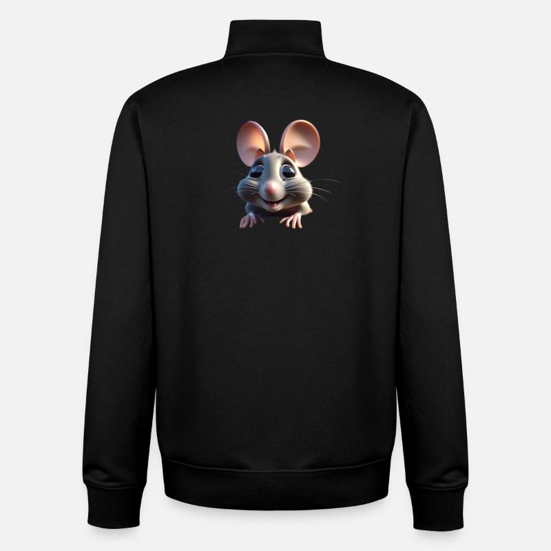 Mouse 1 - Unisex Organic Zip Sweatshirt von Stanley/Stella - Schwarz