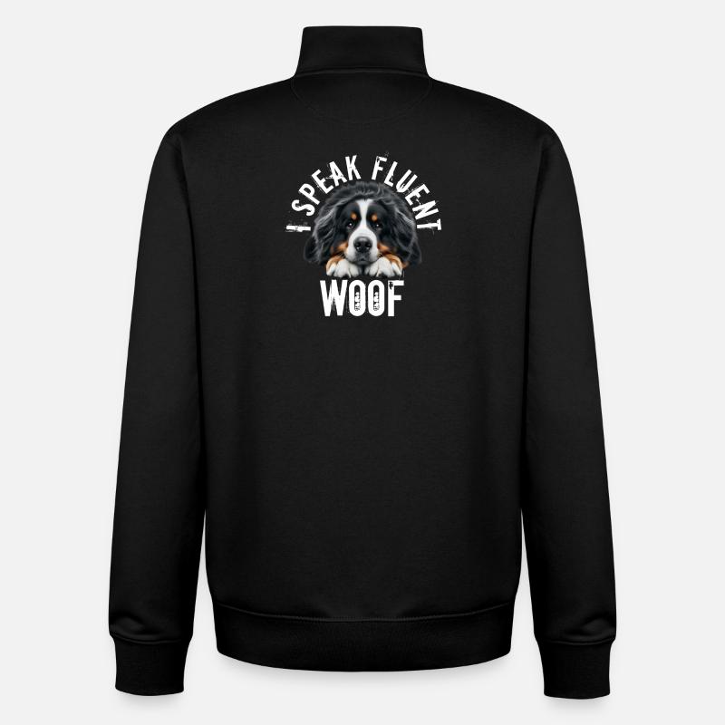 Bouvier bernois - Sweat zippé unisexe en coton bio Stanley/Stella - noir