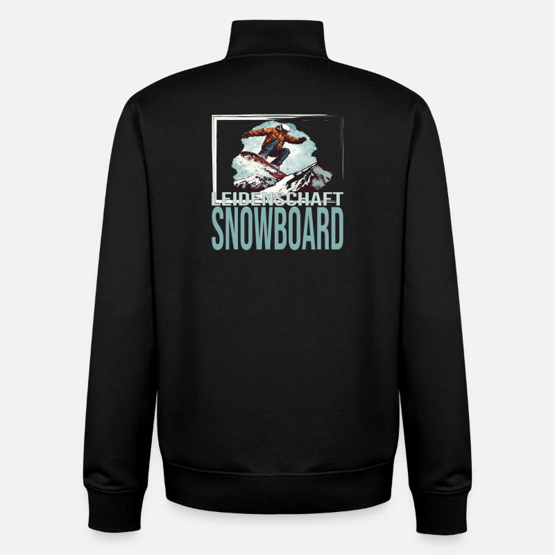 Leidenschaft Snowboard - Unisex Organic Zip Sweatshirt von Stanley/Stella - Schwarz