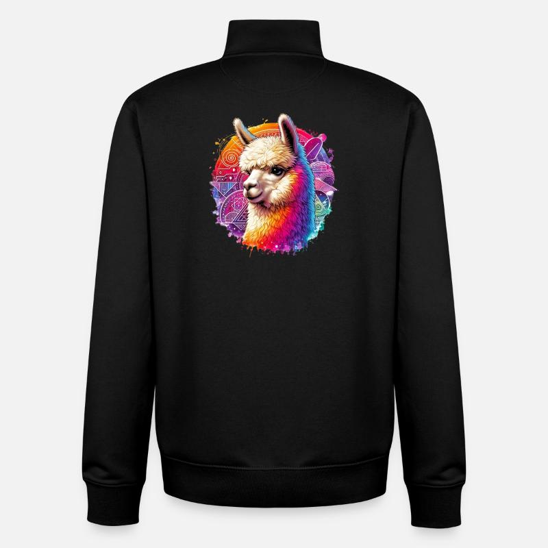 Alpaca - Unisex Organic Zip Sweatshirt by Stanley/Stella - black