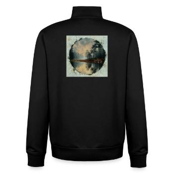 Envie de nature - Sweat zippé unisexe en coton bio Stanley/Stella - noir - Dos - AI Model Male 185 light (185cm)