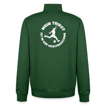 Jersey Football Drôle Dictons Lingerie icône - Sweat zippé unisexe en coton bio Stanley/Stella - vert bouteille - Dos - AI Model Male 185 dark (185cm)