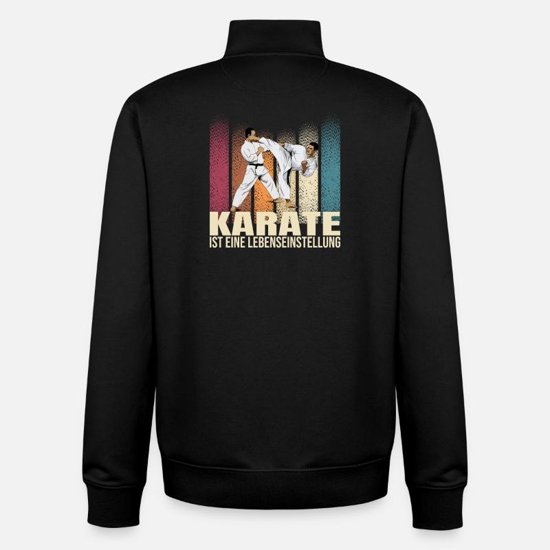 Karate ist eine Lebenseinstellung - Unisex Organic Zip Sweatshirt von Stanley/Stella - Schwarz