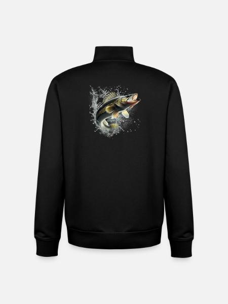 Fish - Unisex Organic Zip Sweatshirt by Stanley/Stella - black