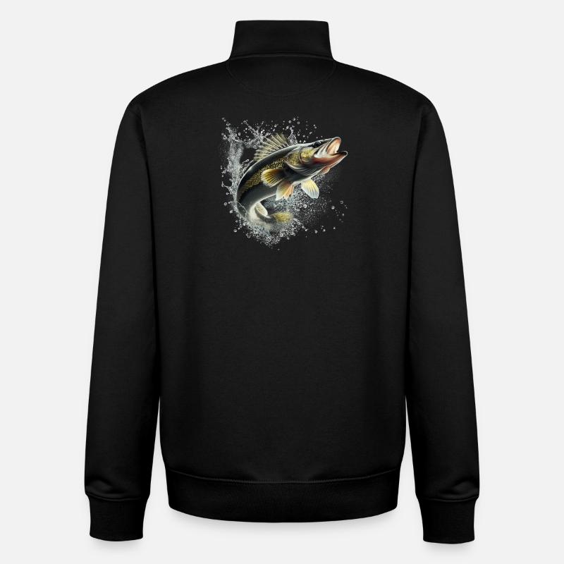 Fisk - Stanley/Stella unisex sweatshirt med lynlås i økologisk - sort