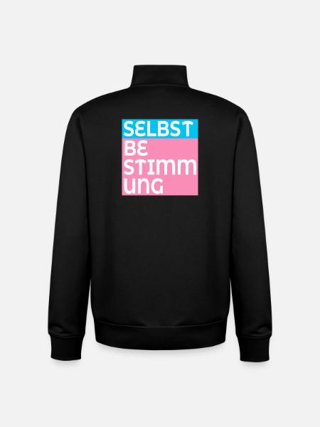 TRANS SELBSTBESTIMMUNG - Unisex Organic Zip Sweatshirt von Stanley/Stella - Schwarz