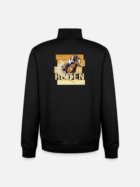 Reiten - Unisex Organic Zip Sweatshirt von Stanley/Stella - Schwarz