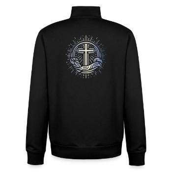 Göttliches Licht - Unisex Organic Zip Sweatshirt von Stanley/Stella - Schwarz - Hinten - AI Model Male 185 light (185cm)