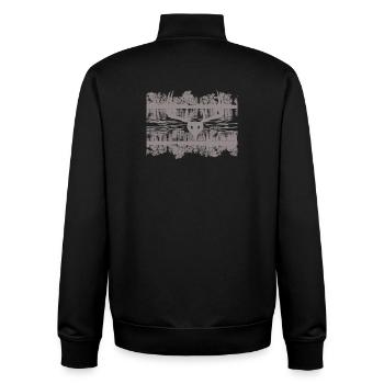 Wildlife Reflections Silhouette Design - Unisex Organic Zip Sweatshirt von Stanley/Stella - Schwarz - Hinten - AI Model Male 185 light (185cm)