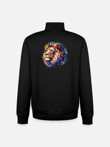 Lion - Unisex Organic Zip Sweatshirt by Stanley/Stella - black