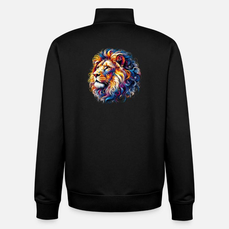 Lion - Unisex Organic Zip Sweatshirt by Stanley/Stella - black