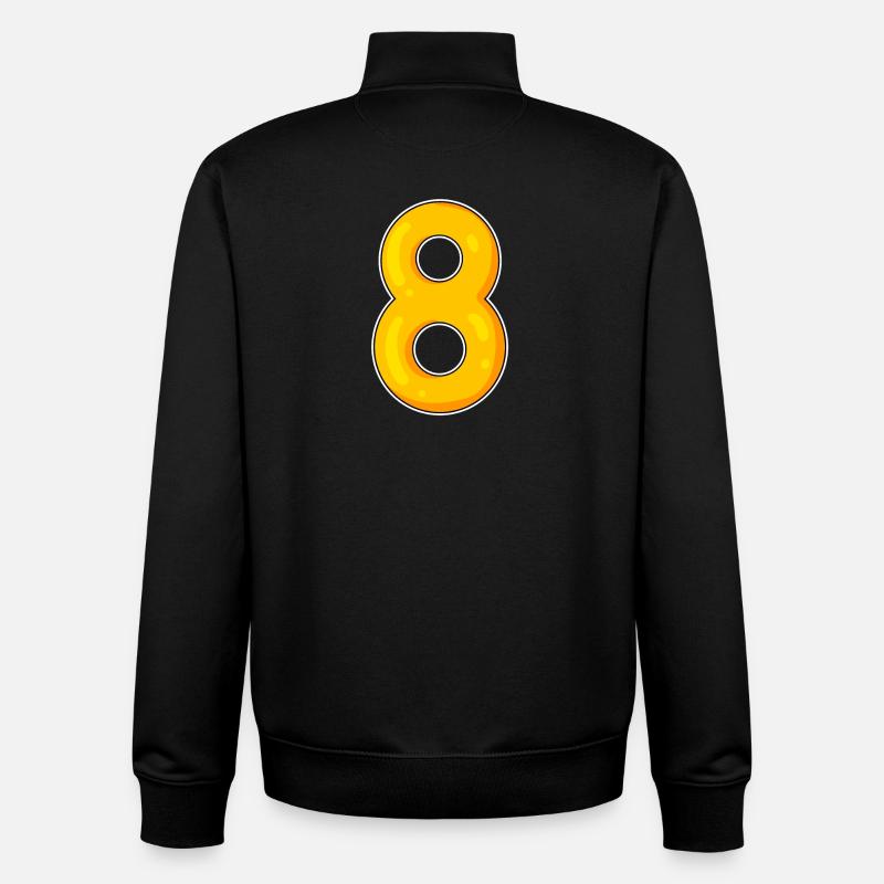 8 Yellow - Unisex Organic Zip Sweatshirt by Stanley/Stella - black