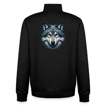 Loup - Sweat zippé unisexe en coton bio Stanley/Stella - noir - Dos - AI Model Male 185 light (185cm)