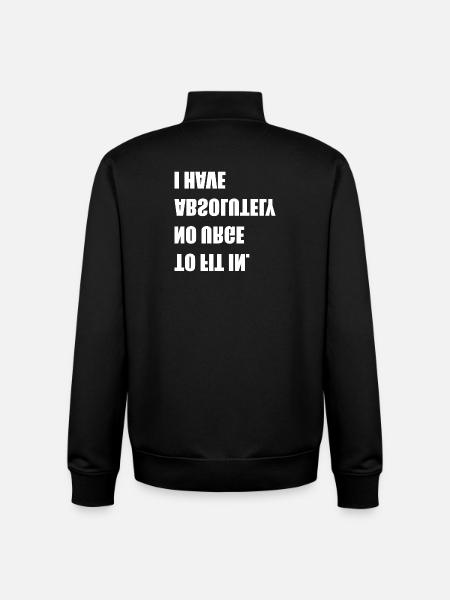pas envie de s’intégrer - Sweat zippé unisexe en coton bio Stanley/Stella - noir