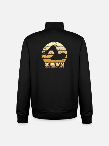 Schwimm Leidenschaft - Unisex Organic Zip Sweatshirt von Stanley/Stella - Schwarz