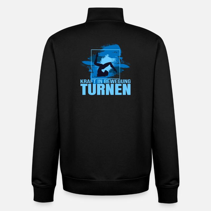 Kraft in Bewegung - Turnen - Unisex Organic Zip Sweatshirt von Stanley/Stella - Schwarz