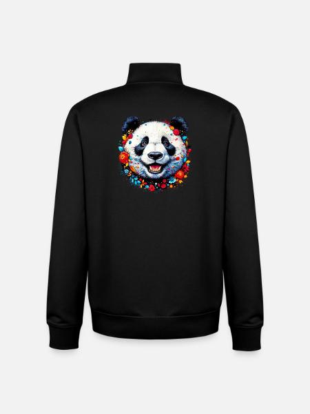 Panda - Unisex Organic Zip Sweatshirt von Stanley/Stella - Schwarz