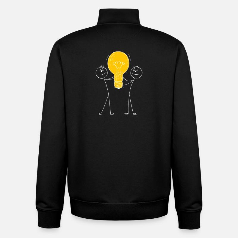 Inner light illuminate the outside - Sweat zippé unisexe en coton bio Stanley/Stella - noir