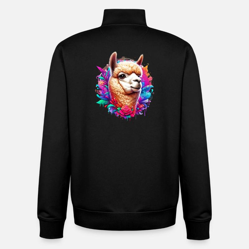 Alpaka - Unisex Organic Zip Sweatshirt von Stanley/Stella - Schwarz