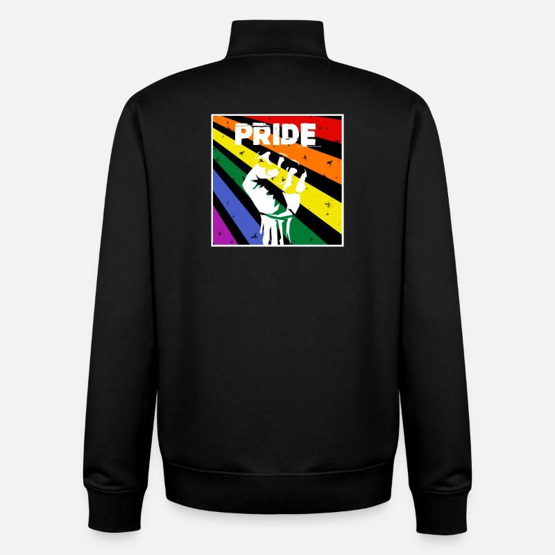 PRIDE - Unisex Organic Zip Sweatshirt by Stanley/Stella - black