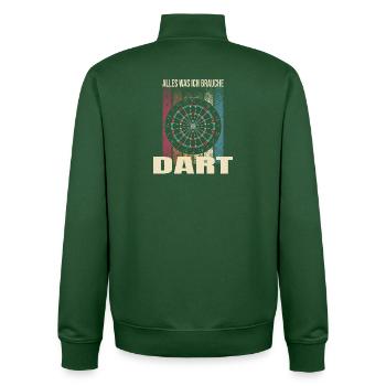 Alles was ich brauche - Dart - Unisex Organic Zip Sweatshirt von Stanley/Stella - Flaschengrün - Hinten - AI Model Male 185 dark (185cm)