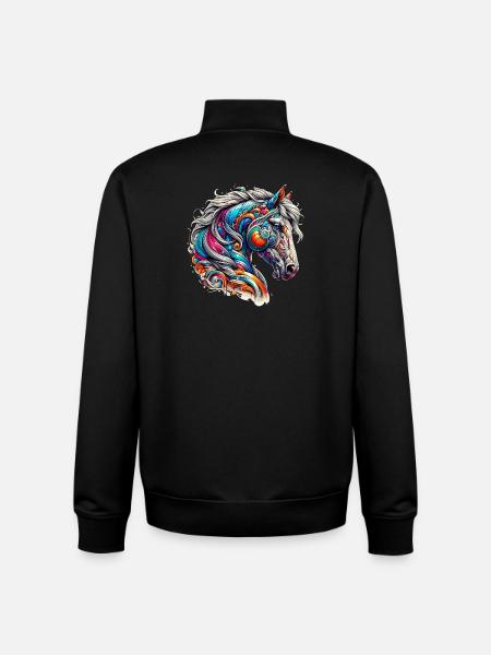 Horse - Unisex Organic Zip Sweatshirt by Stanley/Stella - black