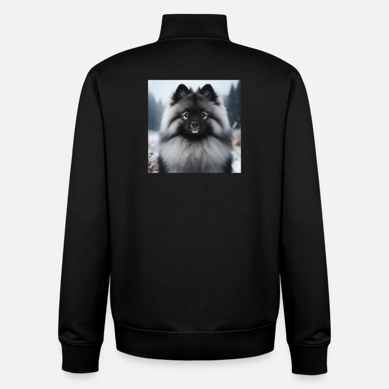 Gorgeous Wolfspitz - Unisex Organic Zip Sweatshirt by Stanley/Stella - black