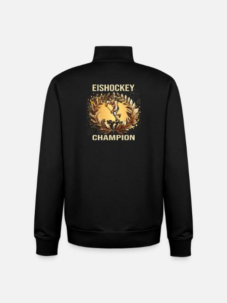 Eishockey Champion - Unisex Organic Zip Sweatshirt von Stanley/Stella - Schwarz
