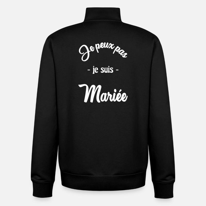 WEDDING. BRIDE-TO-BE - Unisex Organic Zip Sweatshirt by Stanley/Stella - black