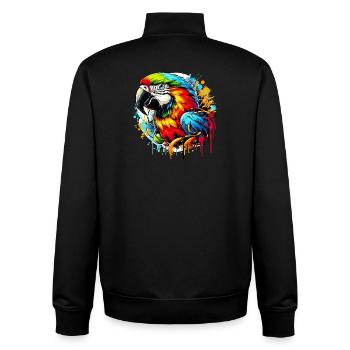 Papagei - Unisex Organic Zip Sweatshirt von Stanley/Stella - Schwarz - Hinten - AI Model Male 185 light (185cm)