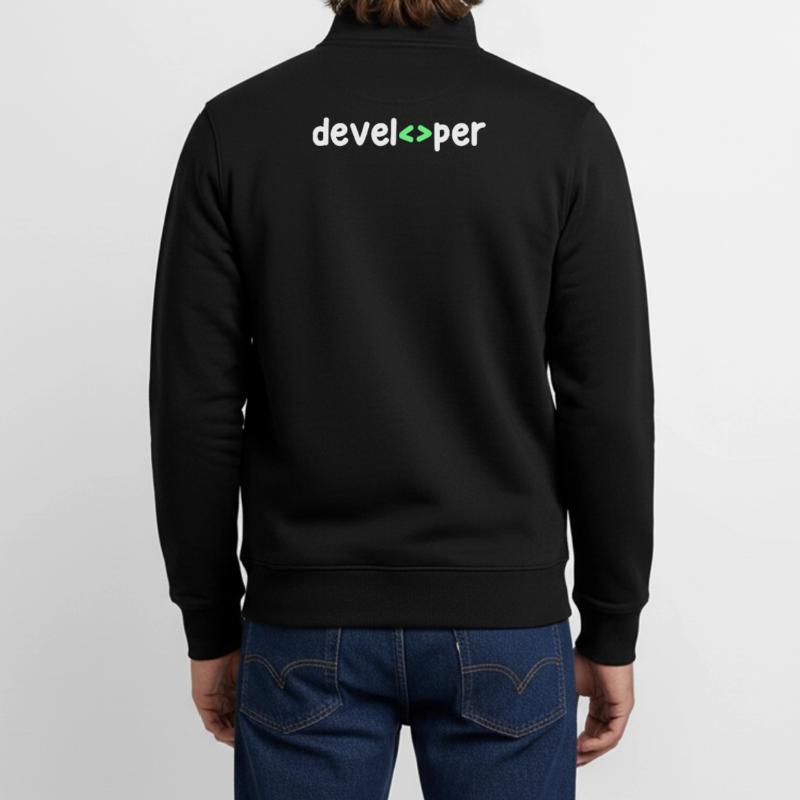 Developer Code Scripting Debug Informatik Geek Unisex Organic Zip Sweatshirt by Stanley/Stella