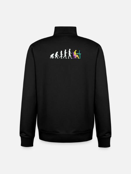 Developer Evolution Computerfreak Open Source - Unisex Organic Zip Sweatshirt von Stanley/Stella - Schwarz
