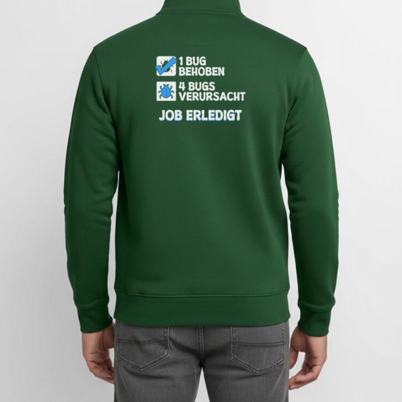 Developer Coden Skripting Bugs Debug Bugfixing Unisex Organic Zip Sweatshirt von Stanley/Stella