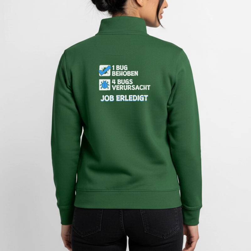 Developer Coden Skripting Bugs Debug Bugfixing Unisex Organic Zip Sweatshirt von Stanley/Stella