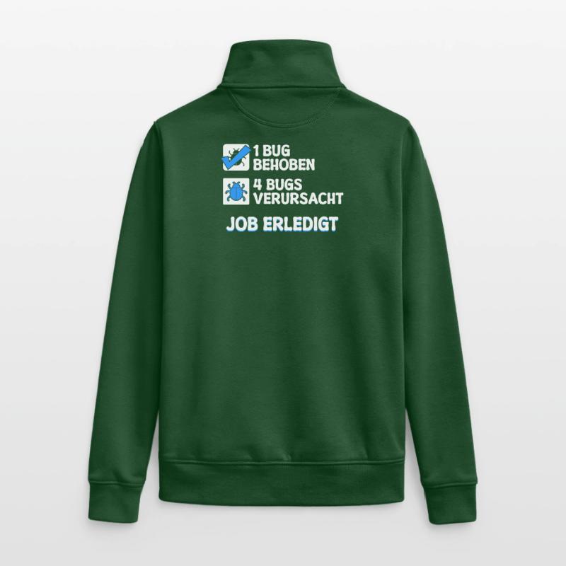 Developer Coden Skripting Bugs Debug Bugfixing Unisex Organic Zip Sweatshirt von Stanley/Stella