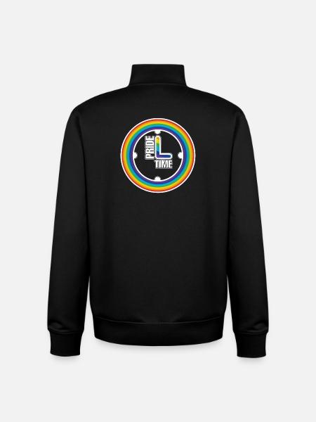 Rainbow Pride Ring Clock - Unisex Organic Zip Sweatshirt by Stanley/Stella - black