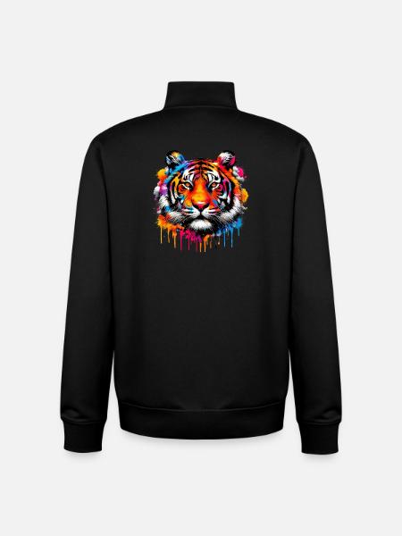 Tiger - Unisex Organic Zip Sweatshirt by Stanley/Stella - black