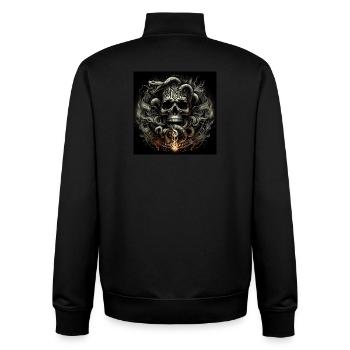 Skull and snakes - Unisex Organic Zip Sweatshirt by Stanley/Stella - black - Back - AI Model Male 185 light (185cm)