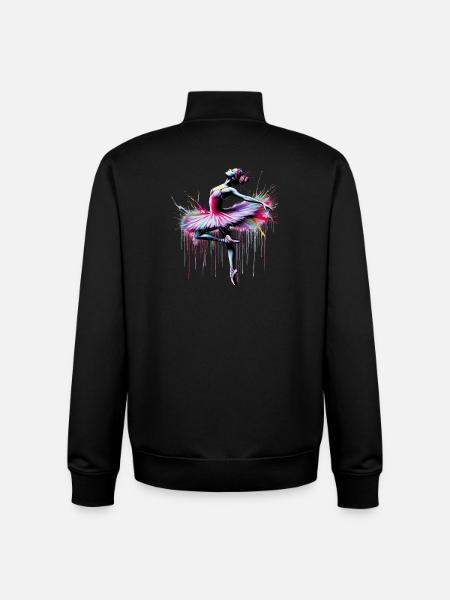 Ballet dancer with tutu - Unisex Organic Zip Sweatshirt by Stanley/Stella - black