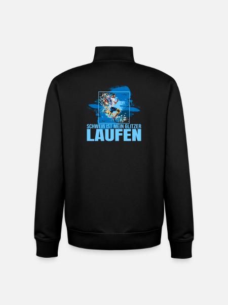 Schweiß ist mein Glitzer - Unisex Organic Zip Sweatshirt von Stanley/Stella - Schwarz