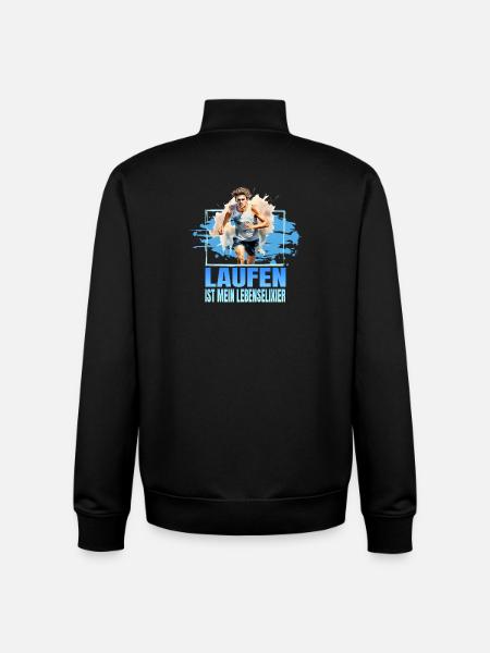 Laufen ist mein Lebenselixier - Unisex Organic Zip Sweatshirt von Stanley/Stella - Schwarz