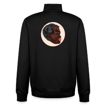 SCHWARZE FRAU WEIBLICHES PORTRÄT - Unisex Organic Zip Sweatshirt von Stanley/Stella - Schwarz - Hinten - AI Model Male 185 light (185cm)