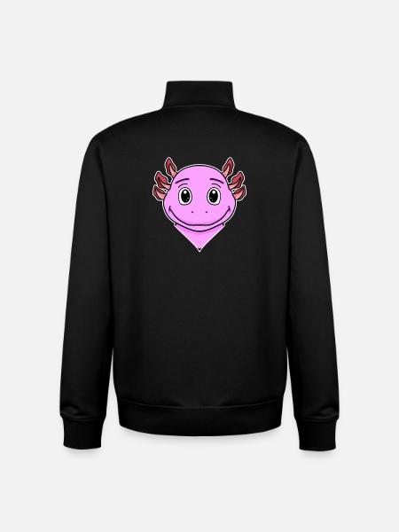 Axolotl Motif Kids - Unisex Organic Zip Sweatshirt by Stanley/Stella - black