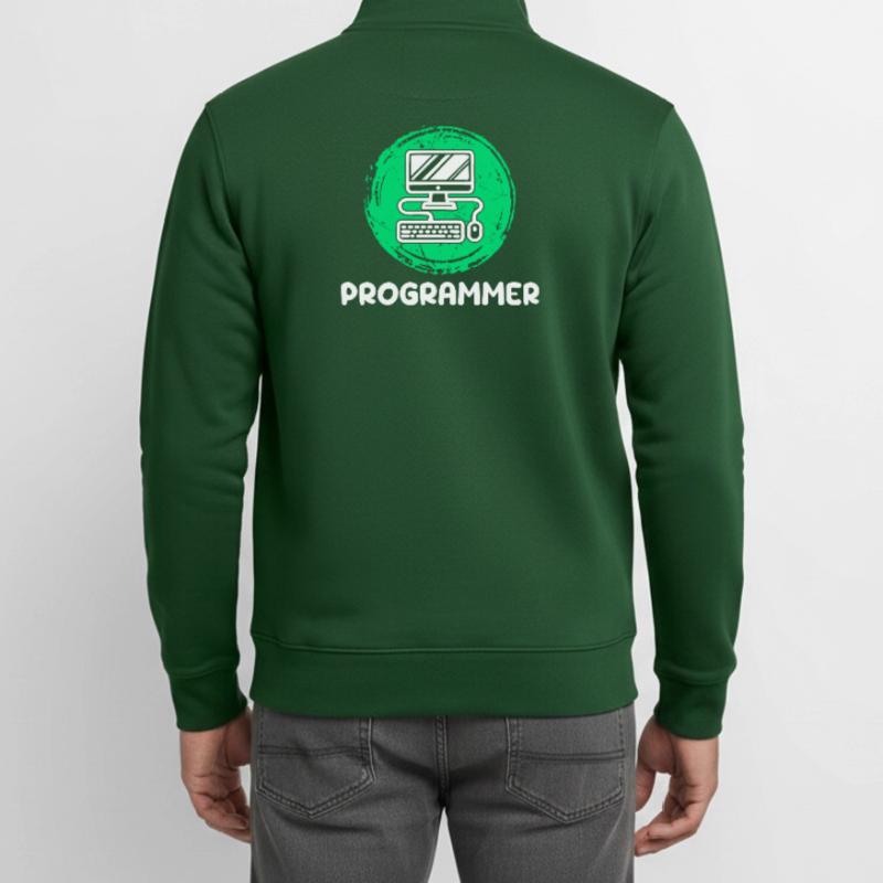 Computer Developer Programmer Computer Geek Unisex Organic Zip Sweatshirt by Stanley/Stella